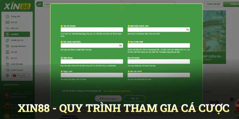 Tham gia cá cược tại Xin88